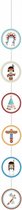 slingers Tepee & Tomahawk 130 cm papier 4 stuks