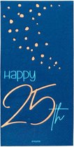 servetten Elegant True 25 jaar 33 cm papier blauw 10 stuks