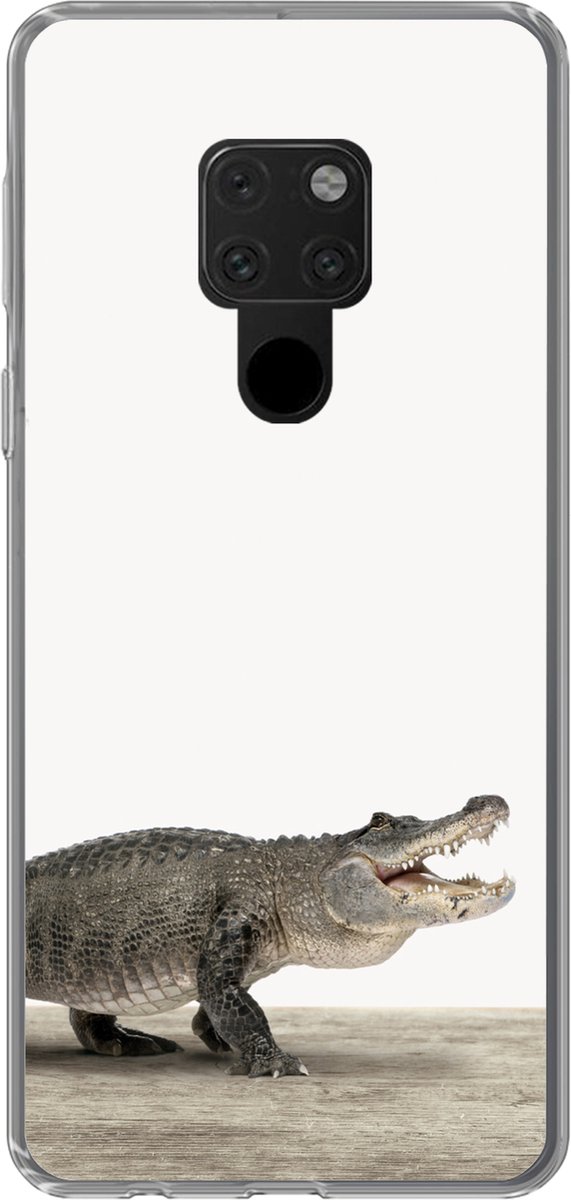 Telefoonhoesje Geschikt voor Huawei P40 Lite hoesje - Kinderen - Krokodil - Jongen - Kids - Meiden - Siliconen Telefoonhoesje Telefoonhoesje
