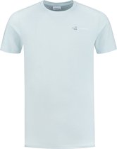 Purewhite -  Heren Slim Fit   T-shirt  - Blauw - Maat L