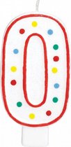 verjaardagskaars 0 jaar rood 19 cm