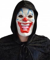 gezichtsmasker Horrorclown 4 PVC wit one-size