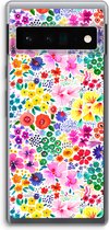 Case Company® - Google Pixel 6 Pro hoesje - Little Flowers - Soft Cover Telefoonhoesje - Bescherming aan alle Kanten en Schermrand