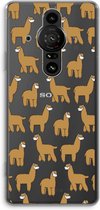 Case Company® - Sony Xperia Pro-I hoesje - Alpacas - Soft Cover Telefoonhoesje - Bescherming aan alle Kanten en Schermrand