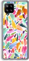 Case Company® - Samsung Galaxy A42 5G hoesje - Watercolor Brushstrokes - Soft Cover Telefoonhoesje - Bescherming aan alle Kanten en Schermrand