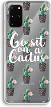 Case Company® - Samsung Galaxy S20 Plus hoesje - Cactus quote - Soft Cover Telefoonhoesje - Bescherming aan alle Kanten en Schermrand