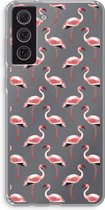 Case Company® - Samsung Galaxy S21 FE hoesje - Flamingo - Soft Cover Telefoonhoesje - Bescherming aan alle Kanten en Schermrand