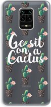 Case Company® - Xiaomi Redmi Note 9 Pro hoesje - Cactus quote - Soft Cover Telefoonhoesje - Bescherming aan alle Kanten en Schermrand