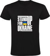 Stand up for Ukraine Heren T-shirt | Oekraine | Oorlog | Kiev | Peace | Zwart