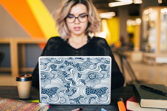 Sticker pour ordinateur portable - 11,6 pouces - Motif - Fleurs - Botanique - 30x21cm - Autocollants pour ordinateur portable - Skin pour ordinateur portable - Housse