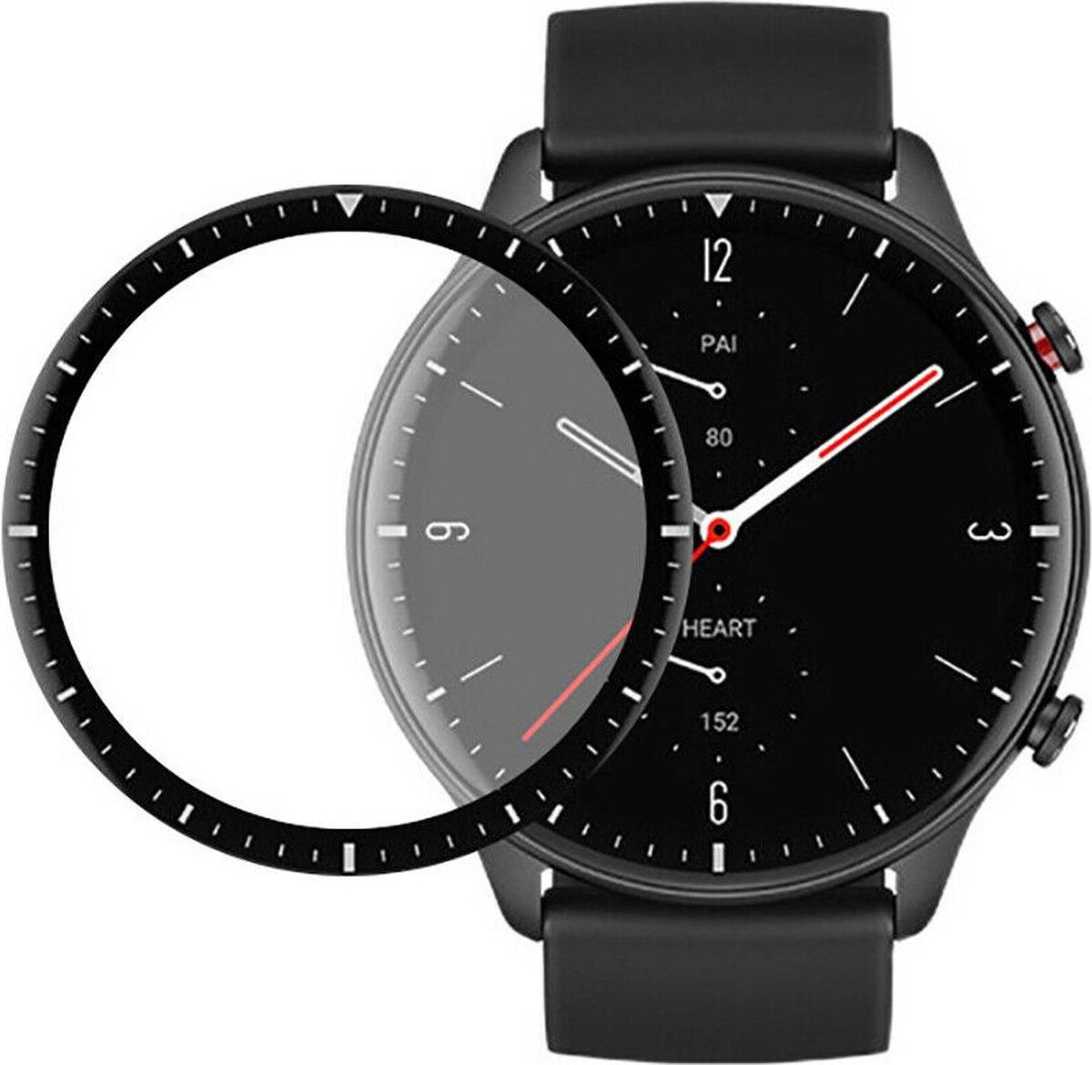 Strap-it Screen protector PMMA - Full cover protector geschikt voor Amazfit GTR 2