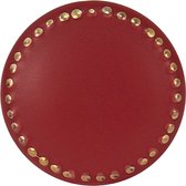 Clayre & Eef Poignée de porte Ø 4 cm Rouge Couleur or Céramique Bouton de meuble