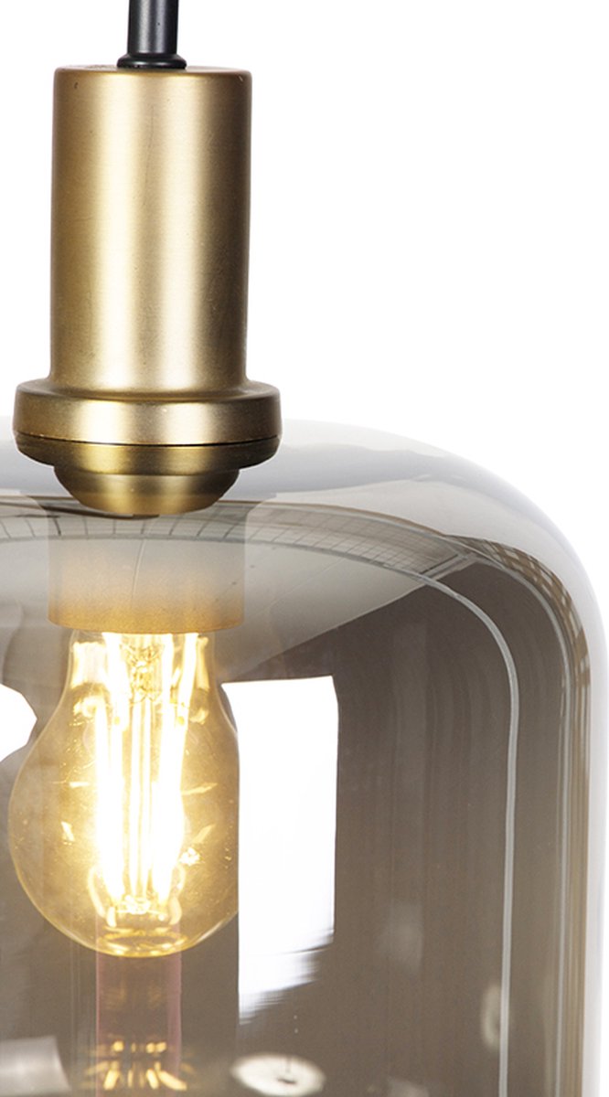 QAZQA zuzanna - Design Vloerlamp | Staande Lamp - 1 lichts - H 150 cm - Zwart Goud - Woonkamer | Slaapkamer thumbnail 5