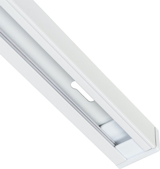 QAZQA Rail 1 mètre blanc pour rail monophasé
