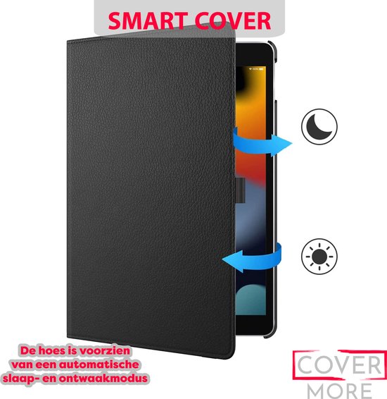Etui iPad Rotatif Zwart - Housse pour Apple iPad 2,3,4 (2012 et 2013) - Eco- Cuir - Protection intégrale jusqu'à 2 mètres