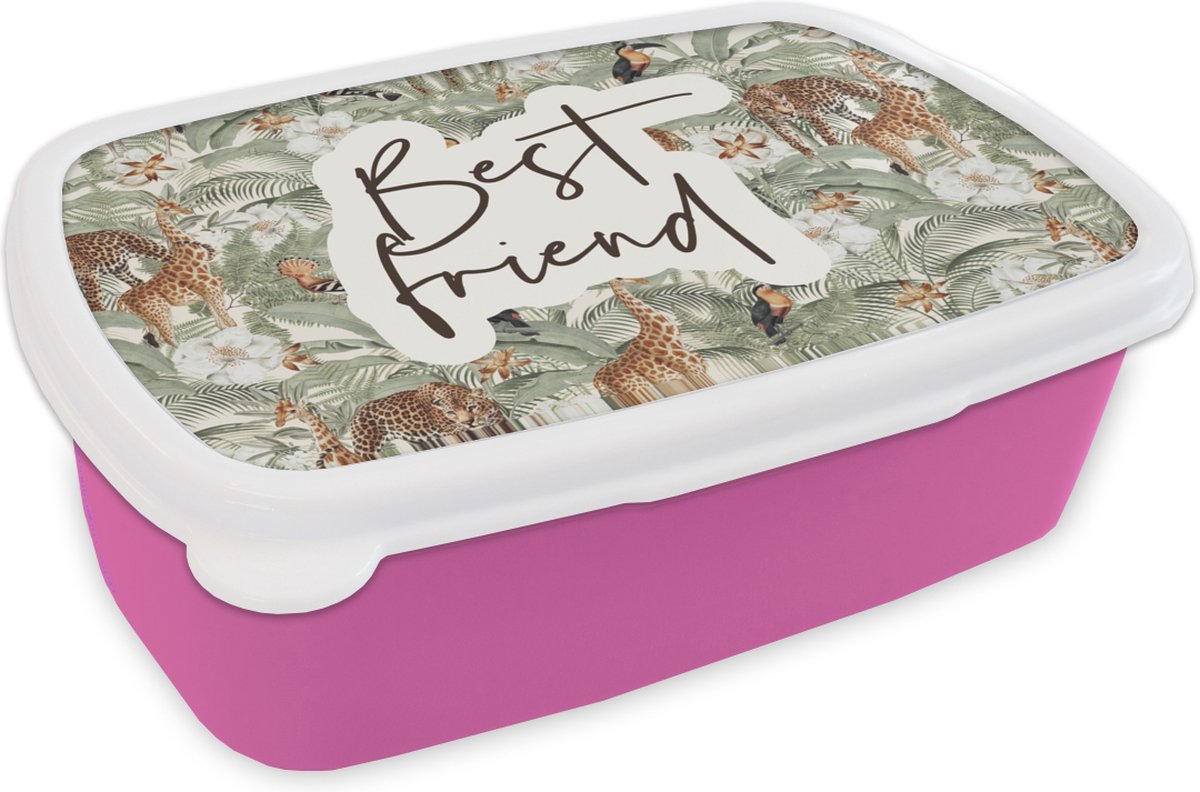 Broodtrommel Roze - Lunchbox - Best friend - - Quotes - Vriendschap | bol.com