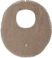 Jollein - Slab Rond (Embroidery - Biscuit) - Katoen - Slabbetjes Baby - 25 cm