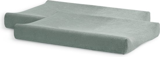 Jollein Aankleedkussenhoes Badstof 50x70cm - Ash Green - 2 Stuks — afbeelding 4