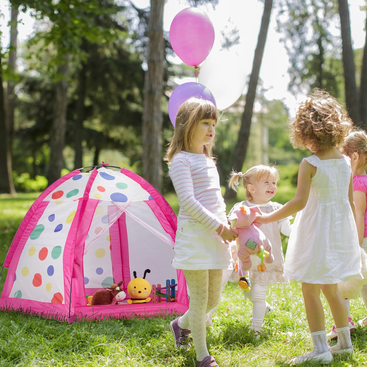 Relaxdays Tente enfant intérieur fille tente de jeu Fée extérieur