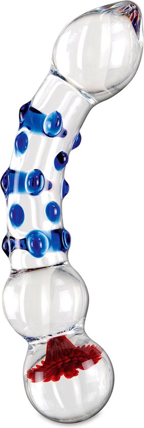 Pipedream Icicles glazendildo Icicles No. 18 rood,blauw,transparant - 7,5 inch
