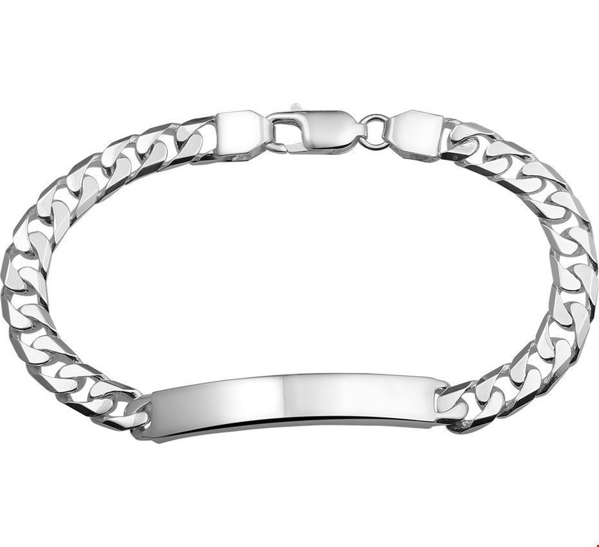Zilveren Graveerarmband gourmet plaat 6 mm 1005704 21 cm