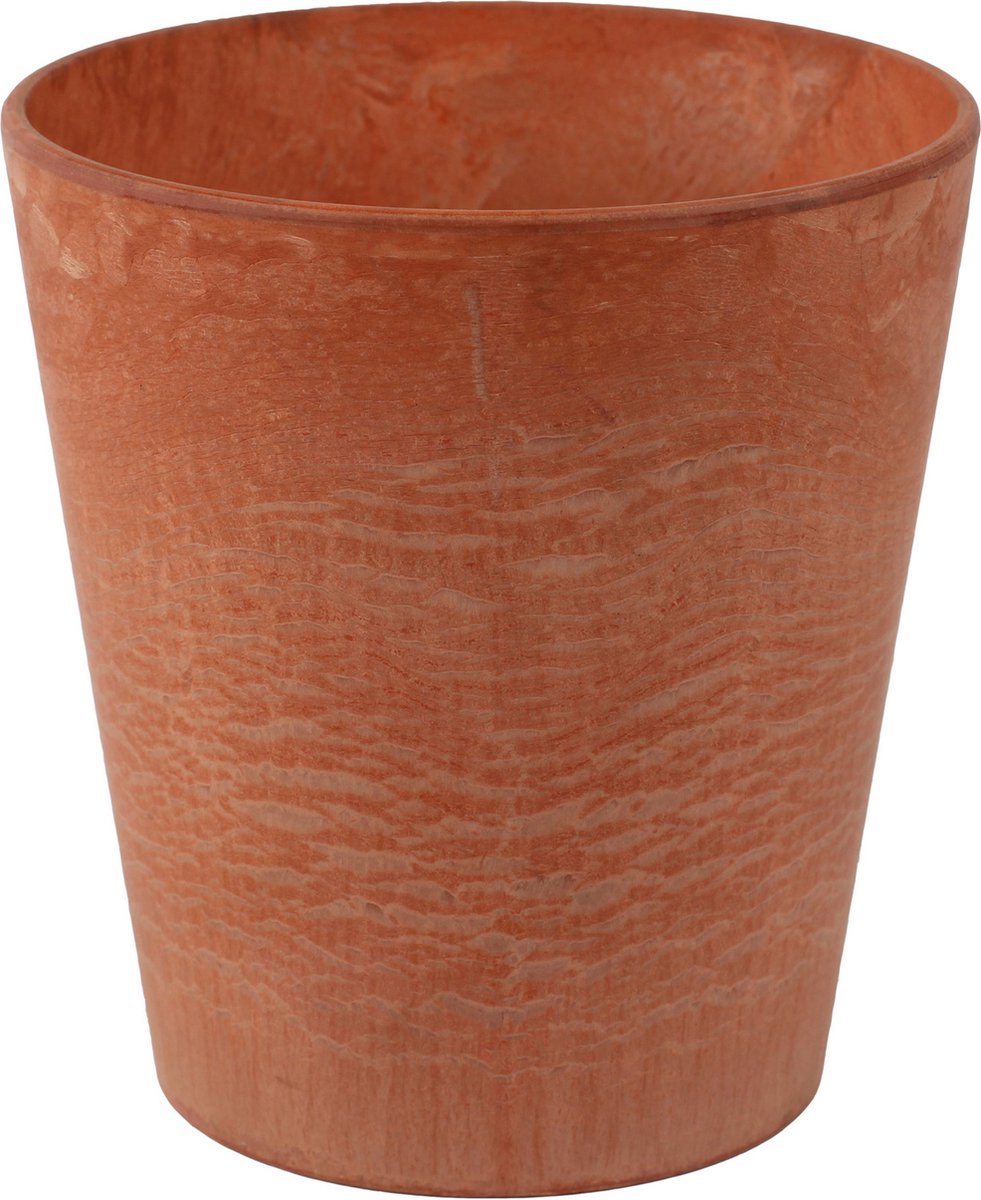 Ter Steege Plantenpot/bloempot - natuursteen look oranje - D22 x H20 cm