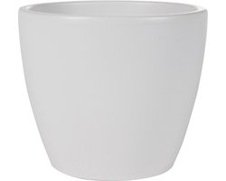 Ter Steege Bloempot - wit - glans - Scandinavisch - 18 x 16 cm - plantenpot