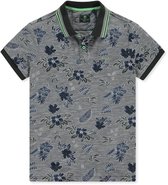 New Zealand Auckland - Polo Normanby Print Groen - Modern-fit - Heren Poloshirt Maat XL