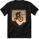 Extreme Sport | TSK Studio Mountainbike kleding Sport T-Shirt | Bruin | Heren / Dames | Perfect MTB Verjaardag Cadeau Shirt Maat L