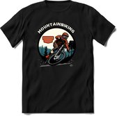 Mountainbiking | TSK Studio Mountainbike kleding Sport T-Shirt | Oranje | Heren / Dames | Perfect MTB Verjaardag Cadeau Shirt Maat XXL