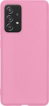 Samsung Galaxy A33 Hoesje Siliconen - Samsung Galaxy Galaxy A33 Hoesje Licht Roze Case - Samsung Galaxy Galaxy A33 Cover Siliconen Back Cover - Licht Roze