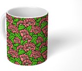 Mok - Koffiemok - Patronen - Bloemen - Rozen - Mokken - 350 ML - Beker - Koffiemokken - Theemok