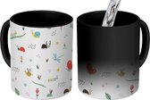 Magische Mok - Foto op Warmte Mokken - Koffiemok - Insecten - Bloemen - Regenboog - Kinderen - Design - Magic Mok - Beker - 350 ML - Theemok