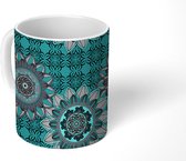 Mok - Koffiemok - Mandala - Bloemen - Design - Mokken - 350 ML - Beker - Koffiemokken - Theemok