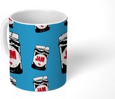 Mok - Koffiemok - Patroon - Jam - Kers - Mokken - 350 ML - Beker - Koffiemokken - Theemok