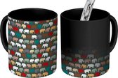 Magische Mok - Foto op Warmte Mokken - Koffiemok - Patronen - Olifant - Dieren - Magic Mok - Beker - 350 ML - Theemok