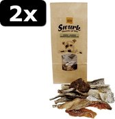 2x SNURK GEDROOGDE VIS MIX 75GR