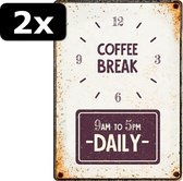 2x - WAAKBORD COFFEE BREAK 21X15CM