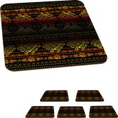 Onderzetters voor glazen - Afrika - Patronen - Abstract - 10x10 cm - Glasonderzetters - 6 stuks