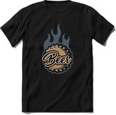 Beercap forever | Feest kado T-Shirt heren - dames | Staalblauw | Perfect drank cadeau shirt |Grappige bier spreuken - zinnen - teksten