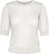 Vero Moda Trui Vmtallin Ss Knit Top Vma 10264603 Snow White Dames Maat - XS