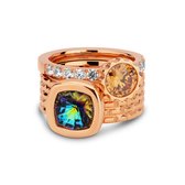 Melano Twisted & Vivid Summer Story ringen set - rosekleurig - dames - maat 54