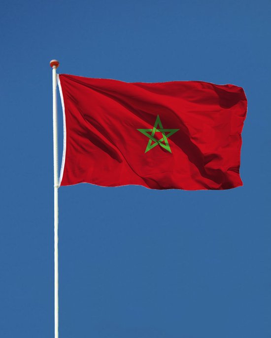 Marokkaanse Vlag - Marokko Vlag - 90x150cm - Morocco Flag - Originele  Kleuren - Sterke... | bol.com