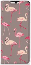 Stand Case Geschikt voor Samsung Galaxy A33 5G Hoesje met naam Flamingo