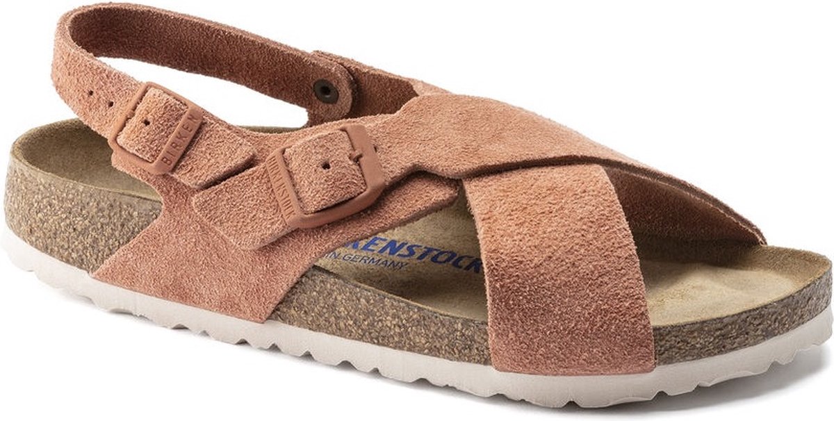 Birkenstock Tulum Dames Sandalen Earth Narrow-fit Suède Rood