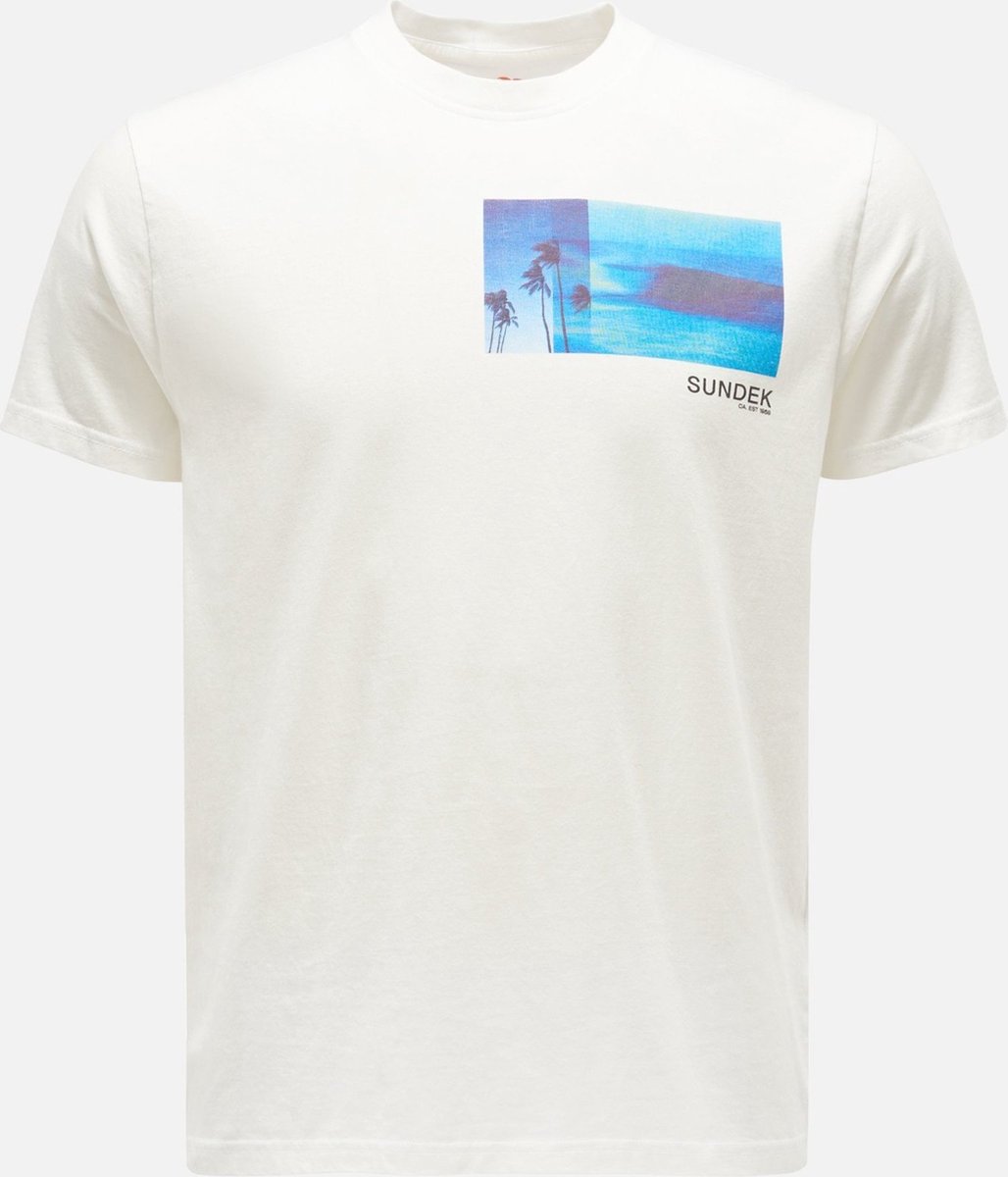 Sundek Printed T-Shirt Heren Wit