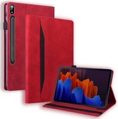 Luxe stand flip sleepcover hoes - Samsung Galaxy Tab S7 / S8 - Rood