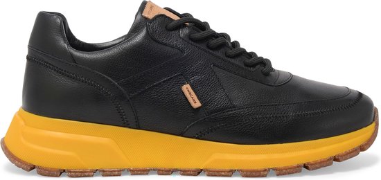 Greyder Lab - Sneaker GL-214-42 Zwart - Schoenmaat 44cm -  Leer,Katoen,Duurzaam Heren... | bol.com