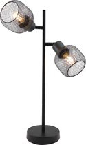 Olucia Emado - Industriële Tafellamp - Aluminium - Zwart;Goud