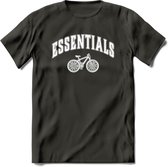Bike EssentialsT-Shirt | Souvenirs Holland Kleding | Dames / Heren / Unisex Koningsdag shirt | Grappig Nederland Fiets Land Cadeau | - Donker Grijs - S